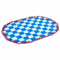 Bitossi Sets de table vichy Dama Dama Azzurro - Lot de 2 | Bleu New