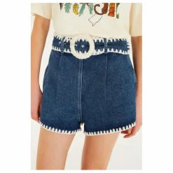 Femme Farm Rio Jupes, Shorts|Short Crochet Denim |