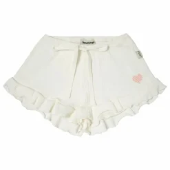 Sale Tocoto Vintage Short Côtelé Volants | Blanc