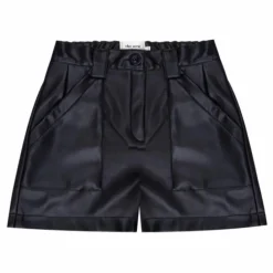 the new society Short Cuir Recyclé | Noir Discount