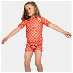 Outlet Beach & Bandits Short de Bain Anti-UV Checkered Love Fibres Recyclées | Corail