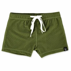 Beach & Bandits Short de Bain Anti-UV Côtelé | Vert foncé Discount