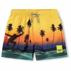 Enfant Molo Maillots De Bain|Maillots De Bain|Short de Bain Niko Coucher de Soleil Fibres Recyclées |