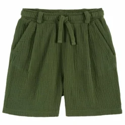 Sale Emile et Ida Short Gaze de Coton | Vert kaki