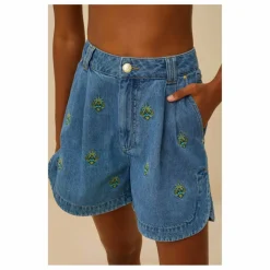 Hot Farm Rio Short Palmtree Brodé | Denim