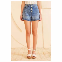 Ulla Johnson Short The Greta | Medium Bleu Outlet