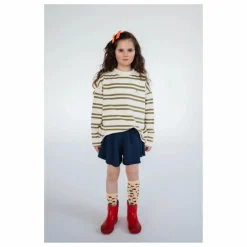 Outlet Repose AMS Short Volants Coton Bio | Bleu nuit