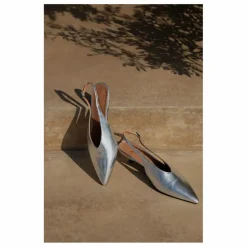 Femme Lachoix Slingback à Talons Métallisées |