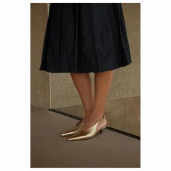 Femme Lachoix Chaussures À Talons|Slingback à Talons Métallisées |