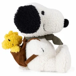 Hot Bon Ton Toys SNOOPY - Peluche Snoopy avec Woodstock dans son sac Blanc
