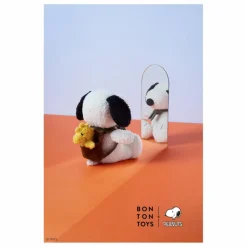 Hot Bon Ton Toys SNOOPY - Peluche Snoopy avec Woodstock dans son sac Blanc