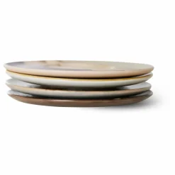 HKliving Sous-tasses 70's - Set de 4 Multicolore Best