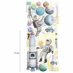 Discount MIMI'lou Sticker géant Espace Multicolore