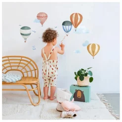 MIMI'lou Stickers easy Montgolfiere Aquarelle Multicolore Clearance