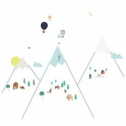 Enfant MIMI'lou Décoration Murale|Déco Murale Enfant|Stickers Grandes montagnes