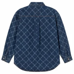 The Tiny Big Sister Sur-Chemise Flowers Grid Denim | Indigo Online