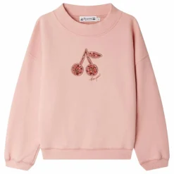 Bonpoint Sweat Bart Molleton Coton Bio | Rose bonbon Sale