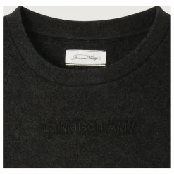 American Vintage Sweat Bobypark | Gris anthracite chiné Sale