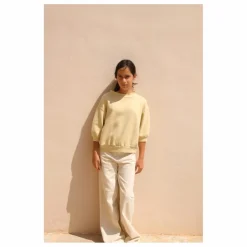 Longlivethequeen Sweat Boxy | Jaune pâle Discount