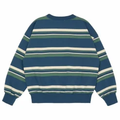 Online Main Story Sweat Bubble Rayé Coton Bio | Bleu