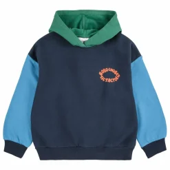 Bobo Choses Sweat Capuche Colorblock Coton Bio | Bleu Online