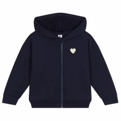 Petit Bateau Sweat Capuche Cœur | Bleu marine