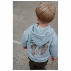 Konges Sløjd Sweat Capuche Lou Tigres Coton Bio | Gris chiné