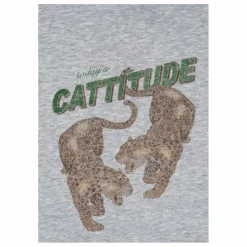 Konges Sløjd Sweat Capuche Lou Tigres Coton Bio | Gris chiné