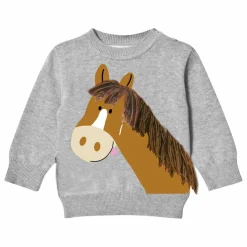 New Stella McCartney Kids Sweat Cheval Bébé | Gris chiné