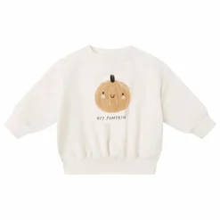 Quincy Mae Sweat Citrouille Coton Bio | Ecru Outlet