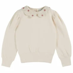 Online Emile et Ida Sweat Col Claudine Coton Bio | Crème