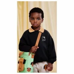 Mini Rodini Sweat Col Panther Coton Bio | Noir Online