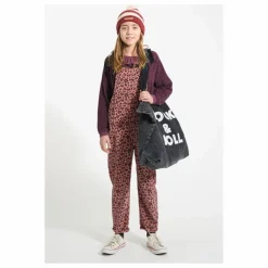 Piupiuchick Sweat Col Volants Léopard Coton Bio | Aubergine