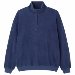 Homme American Vintage Sweat Col Zippé Bobypark Bouclette Coton Bio |