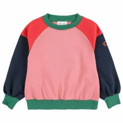 Outlet Bobo Choses Sweat Colorblock Coton Bio | Rose
