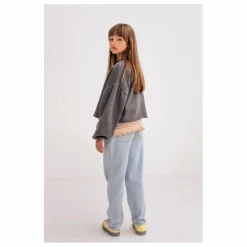 Online Repose AMS Sweat Coton Bio Crop | Gris anthracite