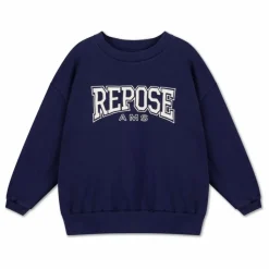 Repose AMS Sweat Cozydrop Coton Bio | Bleu marine Sale