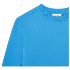 Outlet SMALLABLE BASICS Sweat Crewneck Garçon Molleton Bio | Bleu azur