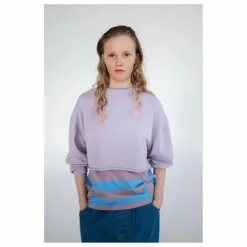Outlet Repose AMS Sweat Crop Coton Bio | Lilas tLilas