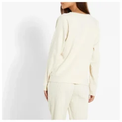 Online Baserange Sweat Côtelé Basic Coton Bio | Blanc cassé