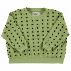 Sale Piupiuchick Sweat Côtelé Etoiles Coton Bio | Vert