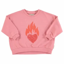 Clearance Piupiuchick Sweat Cœur Coton Bio | Rose