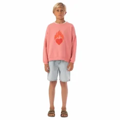 Clearance Piupiuchick Sweat Cœur Coton Bio | Rose