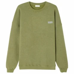 New American Vintage Sweat Doven Coton Bio | Vert kaki