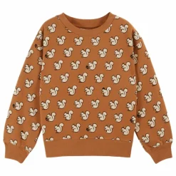 Emile et Ida Sweat Ecureuils Coton Bio | Caramel Outlet