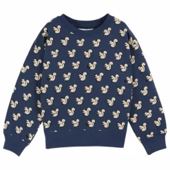 Best Emile et Ida Sweat Ecureuils Coton Bio | Bleu nuit