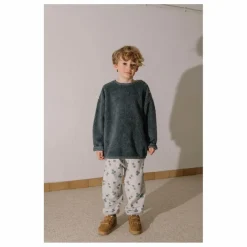 Studio Bohème Sweat Façon Sherpa Ours Coton Bio | Bleu gris Discount