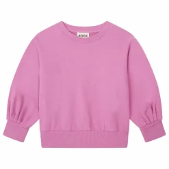 SMALLABLE BASICS Sweat Fille Boxy Molleton Bio | Rose bonbon