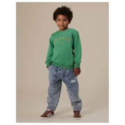 Goldie + Ace Sweat Goldie Crew Brodé Eponge | Vert Outlet