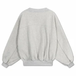 Clearance Repose AMS Sweat Iris Crop Coton Bio | Gris chiné